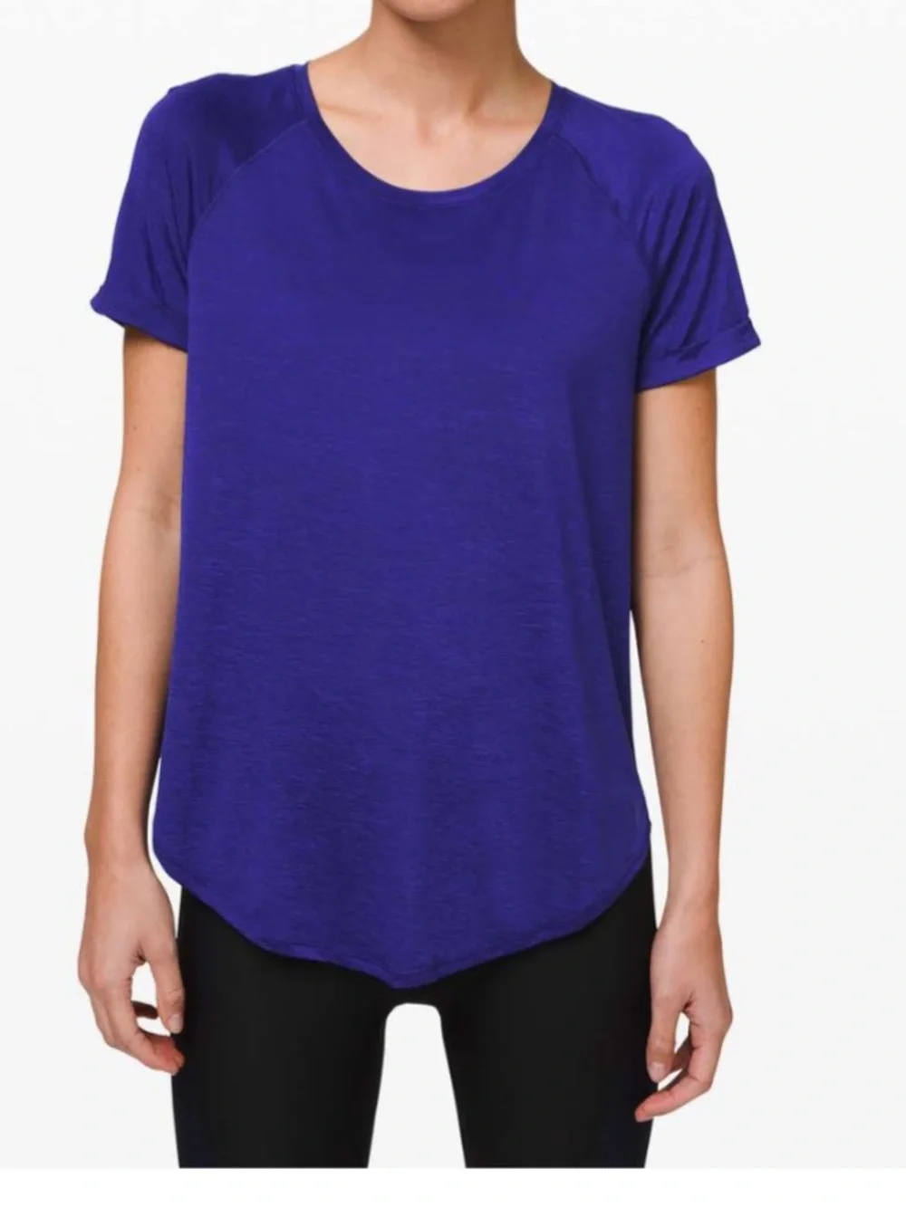 lululemon sz 10 ? Open Up Tie Back Tee Larkspur relaxed athleisure loungewear